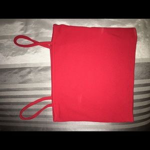 Red fitted crop top